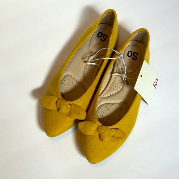 Yellow Bow Flats with pointy toe Size 6 Taylor Swift - Picture 4 of 11